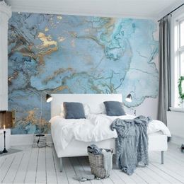 Fonds d'écran beibehang Élégant luxe vagant bleu texture TV fond mur personnalisé grande murale vert papier peint papel de parede 220927