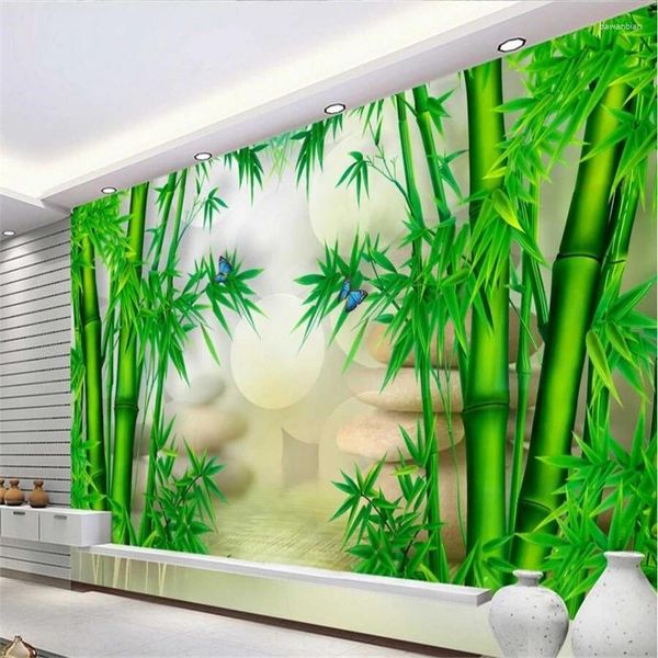 Fonds d'écran beibehnag papel de paede fond d'écran personnalisé 3d po mural bambou salon chambre à coucher