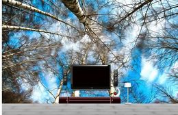 Fonds d'écran bouleau arbre fantaisie paysage TV fond tenture murale cadre photo peinture décorative peinture papiers peints décor à la maison designer