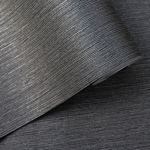 Fondos de pantalla Negro Llano Sólido Grasscloth Textured Wallpaper Rayas Metálicas Papel Trasero Vinilo Pared Decoración de la habitación 220927