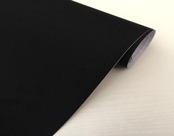 Fonds d'écran noirs PVC Selfadhesive Flanelle Suede PO Frame Adhésive Velvet Decorative Furniture Renovation Paper6488734