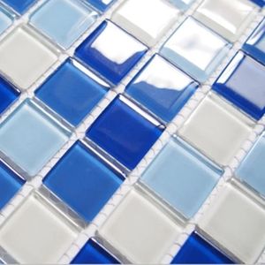 Wallpapers Blauw Groen Snoep Kleur Kristal Glasmozaïek Tegel Voor Kinderkamer Zwembad Douche Wasruimte Toilet Wastafel Backsplash