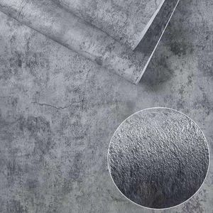 Wallpapers Cementgrijs Film Zelfklevend Behang Waterdicht Muurstickers Voor Badkamer Keuken Meubels Kamer Decor Home Improvementm