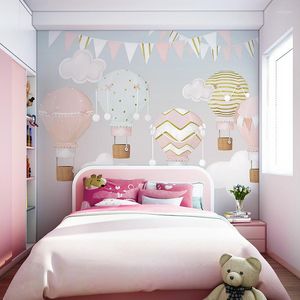 Fonds d'écran CJSIR personnalisé papier peint mural 3D chambre d'enfants chambre fond dessins animés ballon d'air frais papiers peints décoration de la maison