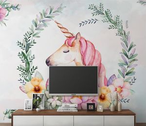Wallpapers cjsir Custom Noordse moderne kleine frisse stripbehang voor kinderkamer decoratie tv -achtergrond muurschilderingstickers