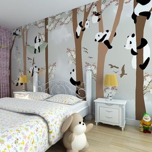 Wallpapers cjsir aangepaste po cartoon panda wallpaper voor kinderkamer papel muurschildering boy girl slaapkamer 3d muur bedekking