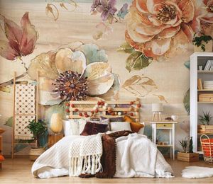 Wallpapers cjsir Custom Po Wallpaper voor muren 3 d European Living Room Oil Painting Planten Bloemen Achtergrond Wall Paper Decor Decor