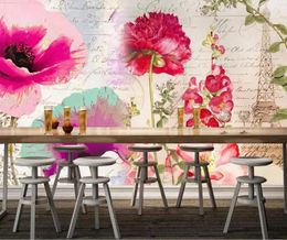 Fonds d'écran CJSir Fond d'écran personnalisé Paris Tower Mur Flower Mur esthétique Art nordique Décoration de fond TV minimaliste 3D