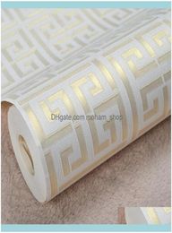 Wallpapers eigentijds moderne geometrisch behang neutraal Grieks sleutel ontwerp PVC wallpapier voor slaapkamer 05 x 108821674