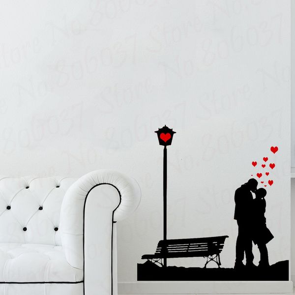 Fonds d'écran Amoureux créatifs Wall Art Decal Sticker Amovible Mural Home Decor Décoration de la maison Accessoires Wallstickers WL1214 230505