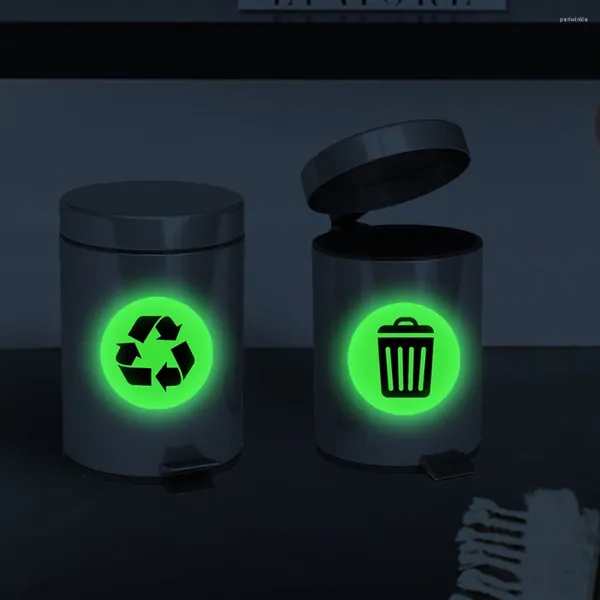 Fonds d'écran Création Corbelle peut logo Luminous Sticker Recyclage Autocollants Autoute de décalage Garbage Étiquettes de recyclage