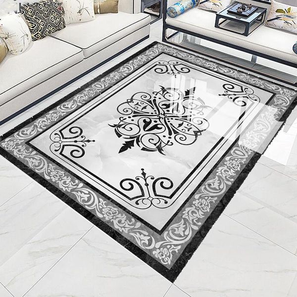 Papeles pintados personalizados 3D piso Mural estilo europeo mármol flor patrón PVC impermeable pegatina sala de estar dormitorio decoración papel tapiz
