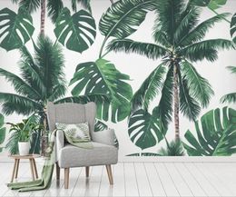 Wallpapers op maat 3D muurschildering behang tropische grote boom bladeren plant regenwoud achtergrond muur decoratieve schilderkunst