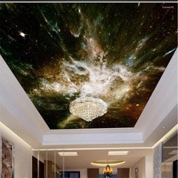 Fondos de pantalla Custom 3d Non-woven Ceiling Po Wonderful Dream Star Wallpaper