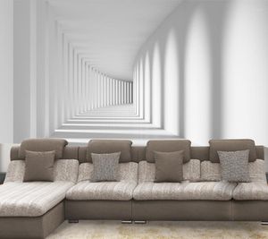 Wallpapers Custom 3D Papel De Parede Gang Ruimte Uitbreiding Voor Chapter Room Living TV Achtergrond Wanddecoratie Behang