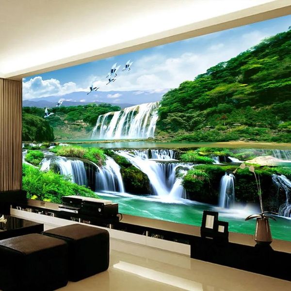 Fondos de pantalla Personalizado 3D Foto Póster Papel tapiz No tejido HD Caídas Paisaje natural Papel tapiz mural grande Revestimiento de paredes Sala de estar Dormitorio