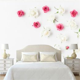 Wallpapers Custom 3d Po Flowers Modern Simple Wall Murals White Rose Floral Vintage Walls Papers for Living Room Slaapkamer