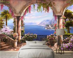 Wallpapers Custom 3d Po Wallpaper Garden Balkon Zeer Uitzicht Muur schilderij Slaapkamer Woonkamer Sofe Decoratie Muurpapier Papier Peint