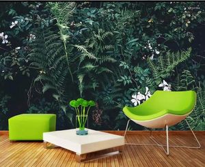 Fonds d'écran Fond d'écran 3D personnalisés de plante verte feuille de salon du salon