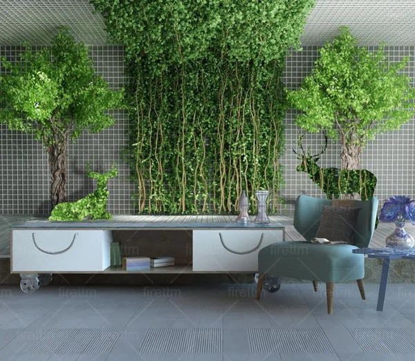 Fondos de pantalla Papel tapiz 3D personalizado Murales Plantas verdes Papeles de pared Decoración del hogar para paredes 3 D TV Telón de fondo Po
