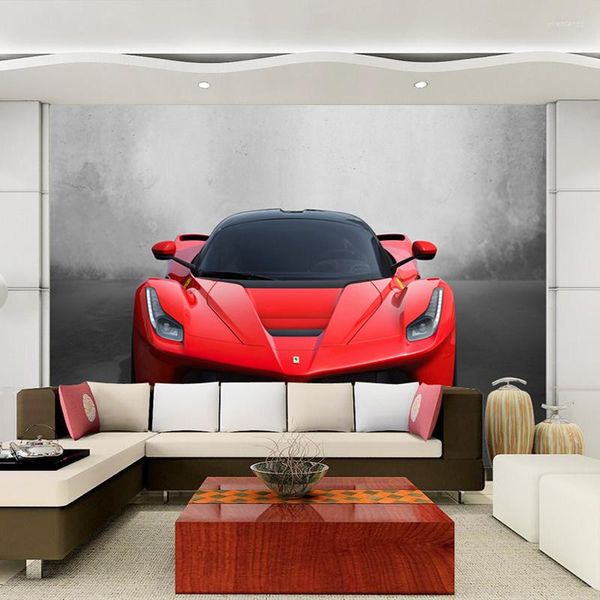 Fonds d'écran personnalisé n'importe quelle taille 3D voiture de sport affiche Po papier peint salon étude chambre TV fond Mural De Parede