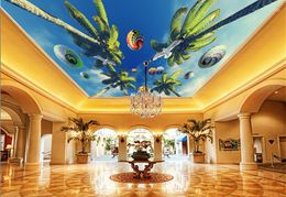 Wallpapers aangepaste plafond Po Wallpaper woonkamer 3D Coco Seabirds Sunlight Landscape