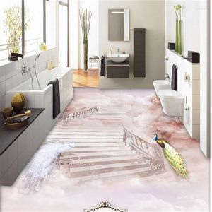 Wallpapers aangepaste grote vloeren 3D Mooi Fairyland HD Waterdicht draagbare vloerverf Decoratief schilderij Woonkamer Papel de Parede