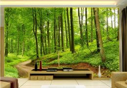 Fonds d'écran personnalisé mural 3D Po papier peint photo arbres bordés d'arbres décor peinture murale peintures murales pour murs de salon 3 D