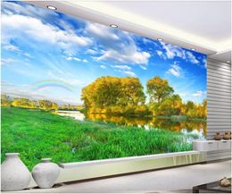 Wallpapers aangepaste muurschildering 3d po wallpaper landelijk landschap schilderen prachtige natuurlijke scener home decor woonkamer voor muur 3 d