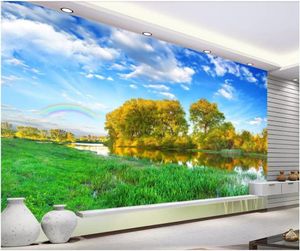 Fonds d'écran personnalisé mural 3D Po papier peint paysage rural peinture belle scène naturelle décor à la maison salon pour mur 3 D