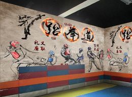 Wallpapers Aangepaste Muurschildering Po Behang 3d Retro Nostalgische Taekwondo Gym Tooling Achtergrond Home Decor Voor Muren Woonkamer