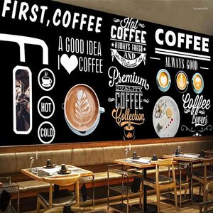 Fonds d'écran personnalisés Po 3D tableau noir peint à la main café restaurant occidental bar amélioration de l'habitat outillage affiche murale papier peint