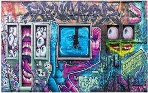 Fonds d'écran personnalisé Po Mural 3D Fond d'écran pur peint à la main Mode Street Graffiti Art Home Decor peintures murales pour murs 3 D