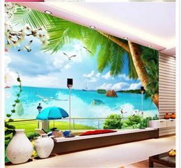 Fonds d'écran PO Custom Po Wallpaper 3D Living Tree Beach Scenery Fantasy Fantasy