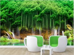 Wallpapers Custom Po Wallpaper 3D Wall Murals Woods Park Green Road Landscape Mural Papers for Living Room Decoration