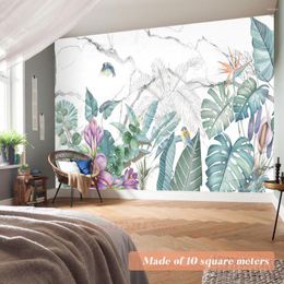 Wallpapers aangepaste maat behang bananenblad canvas print tropische regenwoudplant woonkamer backgroud slaapkamer muur muurschildering home decor 3D