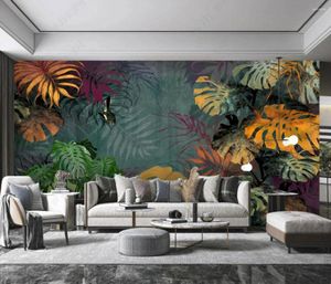 Fonds d'écran Plantes tropicales personnalisées PO Fond d'écran pour décoration murale peinture murale salon chambre à coucher