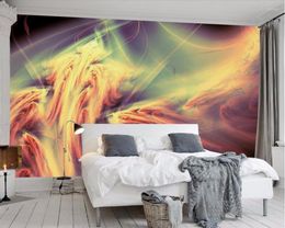 Wallpapers Custom Wall Mural Wallpaperred Dazzling Colourful Texture 3d Stereoscopisch Wallpaper TV Achtergrond Po Modern