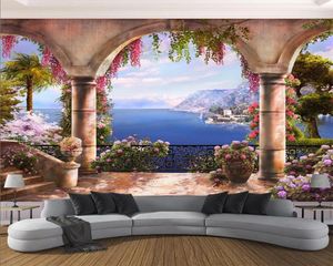 Fonds d'écran Fond d'écran personnalisé 3d Pilier haut de gamme Arc View View Mural Living Room Restauration Fond Mur