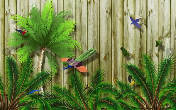 Fonds d'écran Fond de papier peint personnalisé Décoration de chambre à coucher tropicale Forest Forest Asie du Sud-Est fond 3d mural muralpaer