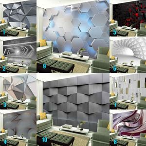 Wallpapers Custom Wallpaper Modern Creatief 3D Geometrisch Abstract Muurschildering Woonkamer TV Muur Woondecoratie Doek Fresco