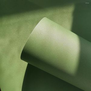 Papel tapiz verde oscuro mate, papel de decoración para sala de estar, Peel And Stick, pegatinas de pared para el hogar, papel tapiz impermeable extraíble autoadhesivo