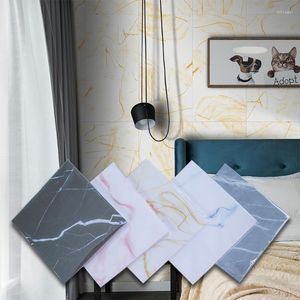 Wallpapers gemakkelijk te installeren dikke vloersticker waterdichte marmeren tegelstickers pvc zelfklevende aardtegels behang