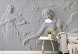 Wallpapers reliëf figuur mensen muur muurschildering po wallpaper slaapkamer bedrukt papier contact 3d muurschilderingen papel de parede
