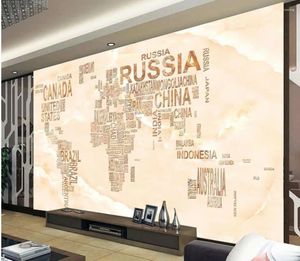 Fonds d'écran en marbre de style européen en marbre alphabétique MAPE fond de fond décoratif Living Living 3D Wallpaper Po for Walls
