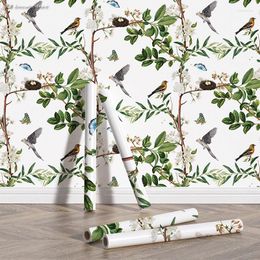 Wallpapers mode katoenen bloem bedrukt duurzaam behang chic kamer decor verwijderbare kast sticker home decoratieve stickers