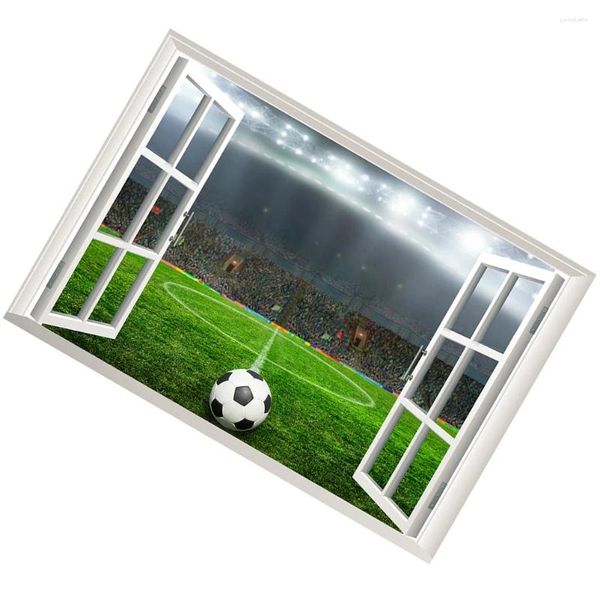 Fonds d'écran Football Affiche Stadium décor Room Sticker Sticker Art Decs for Walls Men Boys Fake Window