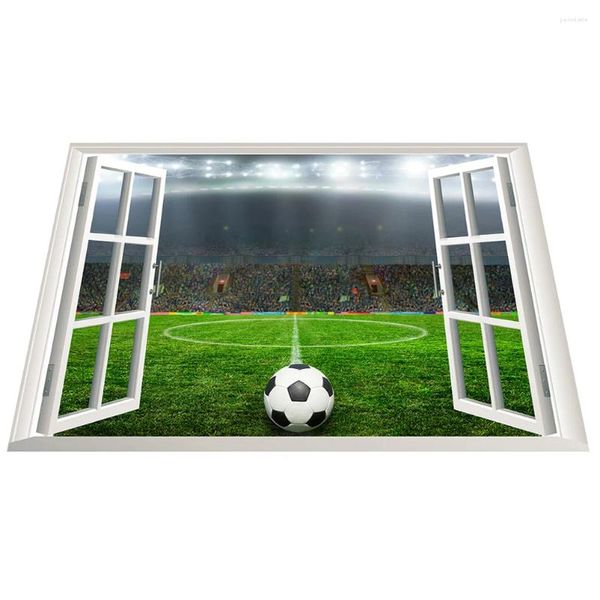 Fonds d'écran Football Stadium Wall Sticker Décorations Boy Decal Pvc Affiches Stickers pour murs