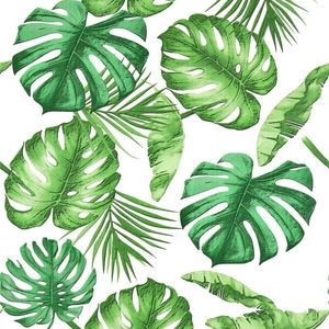Papier peint feuilles vertes papier peint Style Tropical auto-adhésif papier peint autocollant Mural pour salon chambre meubles autocollants