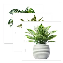 Fonds d'écran Plante verte Fenêtre Autocollant Pot Stickers Peel et pour bureau Esthétique Décor Murales